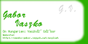 gabor vaszko business card